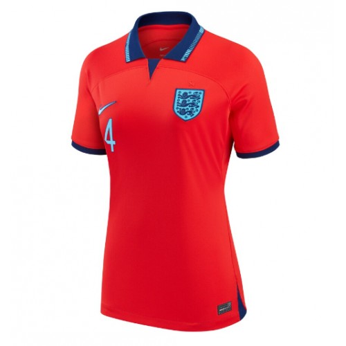 Maillot de foot Angleterre Declan Rice #4 Extérieur Femmes Monde 2022 Manches Courte